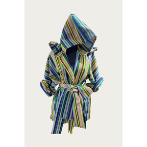 NEW ETHNIQUE lain handmade robe jacket in rainbow